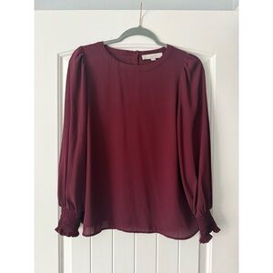 Elegant Burgundy Women's Top